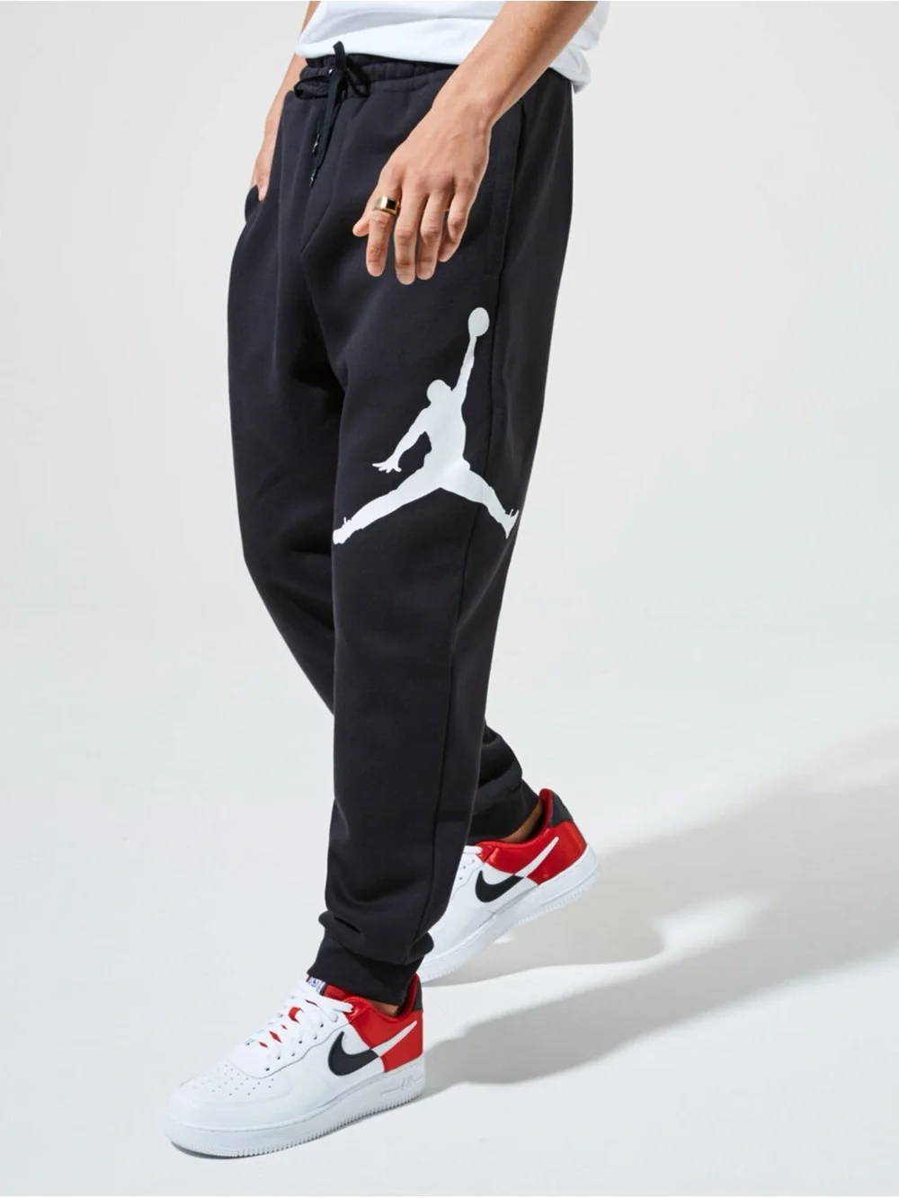 Jordan Jumpman Men's Black Jogger Fleece Sweatpants With Pockets Size:(XXL)